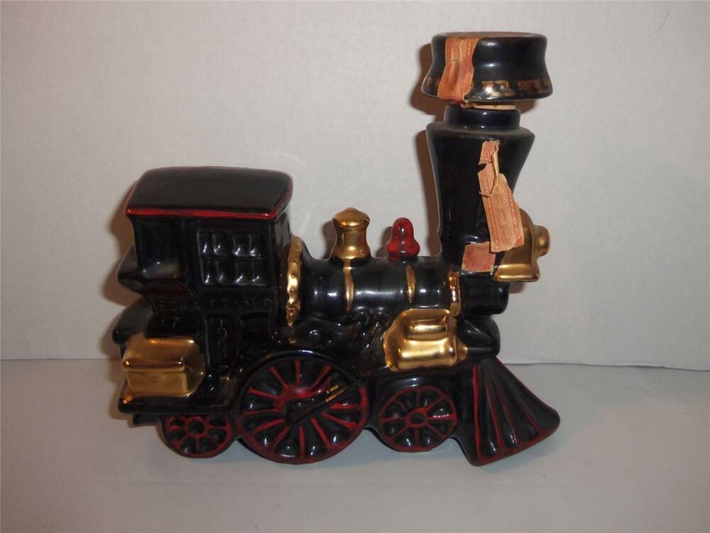Ezra Brooks Whiskey Heritage Train Engine Decanter Locomotive Empty -021507